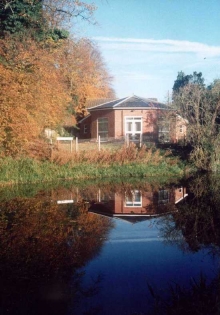 Meeting House from across the canal